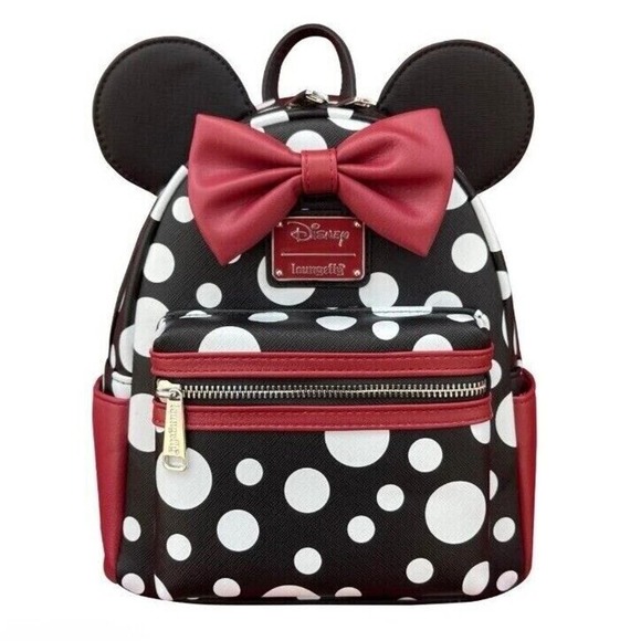 Loungefly Disney Minnie Mouse White & Black Polka Dot Faux Leather Mini … main image 11